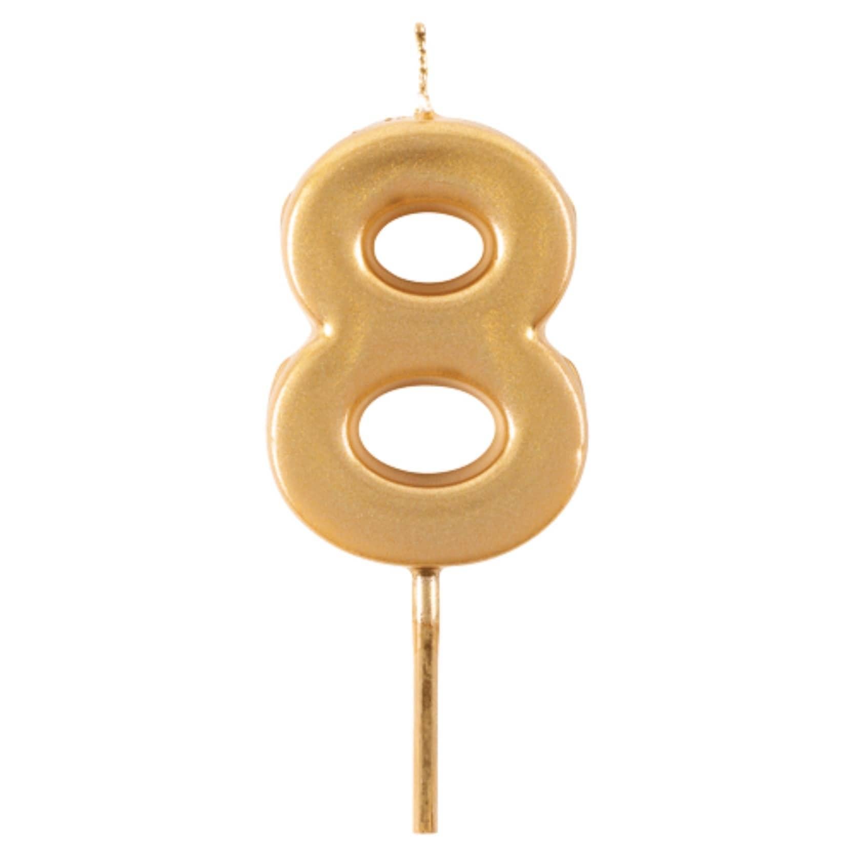 Gold Number Candle | 8